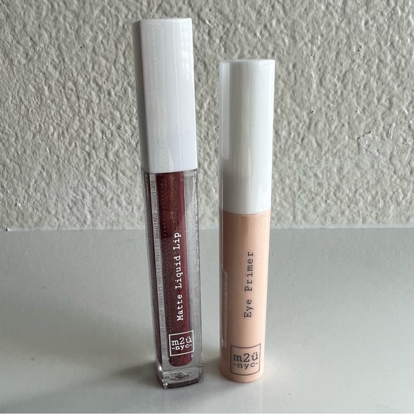 Set of 2 m2ü NYC Products Matte Liquid Lipstick in Queens and Eye Primer - Picture 3 of 6